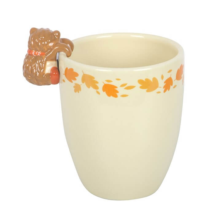Autumn Plant Pot with Hedgehog design, perfect for indoor plants, ceramic planter with charming woodland theme.