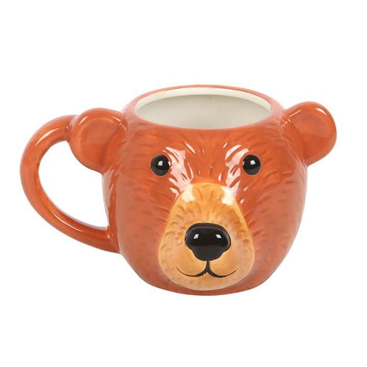 Bear Shaped Mug perfect for coffee or tea, featuring an adorable bear face design in ceramic.