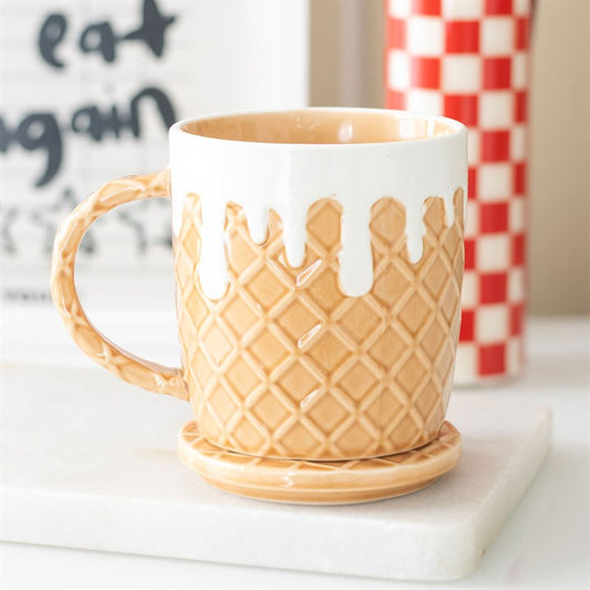 Waffle Mug and Coaster Set N/A