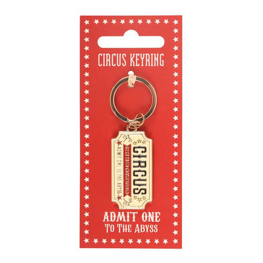 Admit One to the Abyss Circus Ticket Keyring