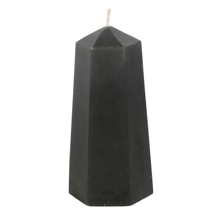 Protection Crystal Candle with Rough Black Obsidian-Sociodigi