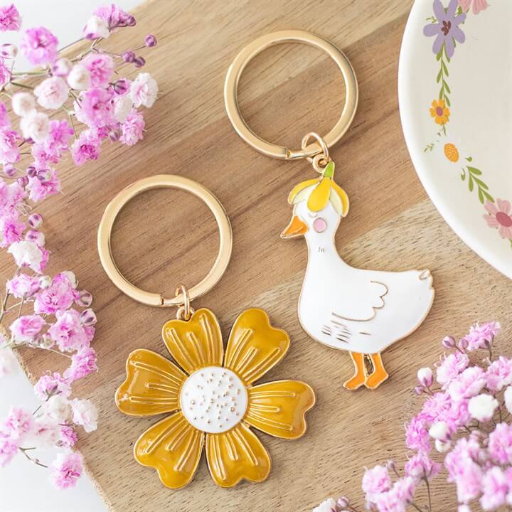 Yellow Daisy Keyring N/A