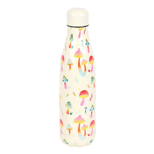 Funky Fungi Mushroom Print Metal Water Bottle-Sociodigi