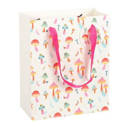 23cm Medium Funky Fungi Mushroom Print Gift Bag N/A