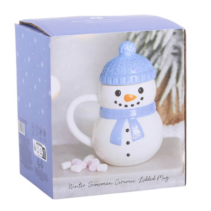 Winter Snowman Lidded Mug