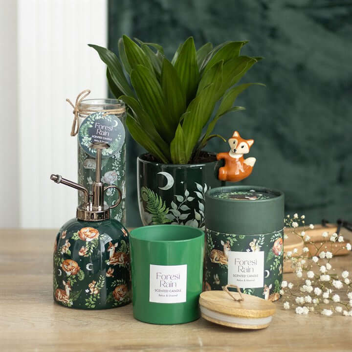 Fawn and Friends Forest Print Ceramic Plant Mister – Woodland Gardening Accessory-Sociodigi