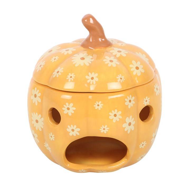 Groovy Floral Pumpkin Oil Burner-Sociodigi