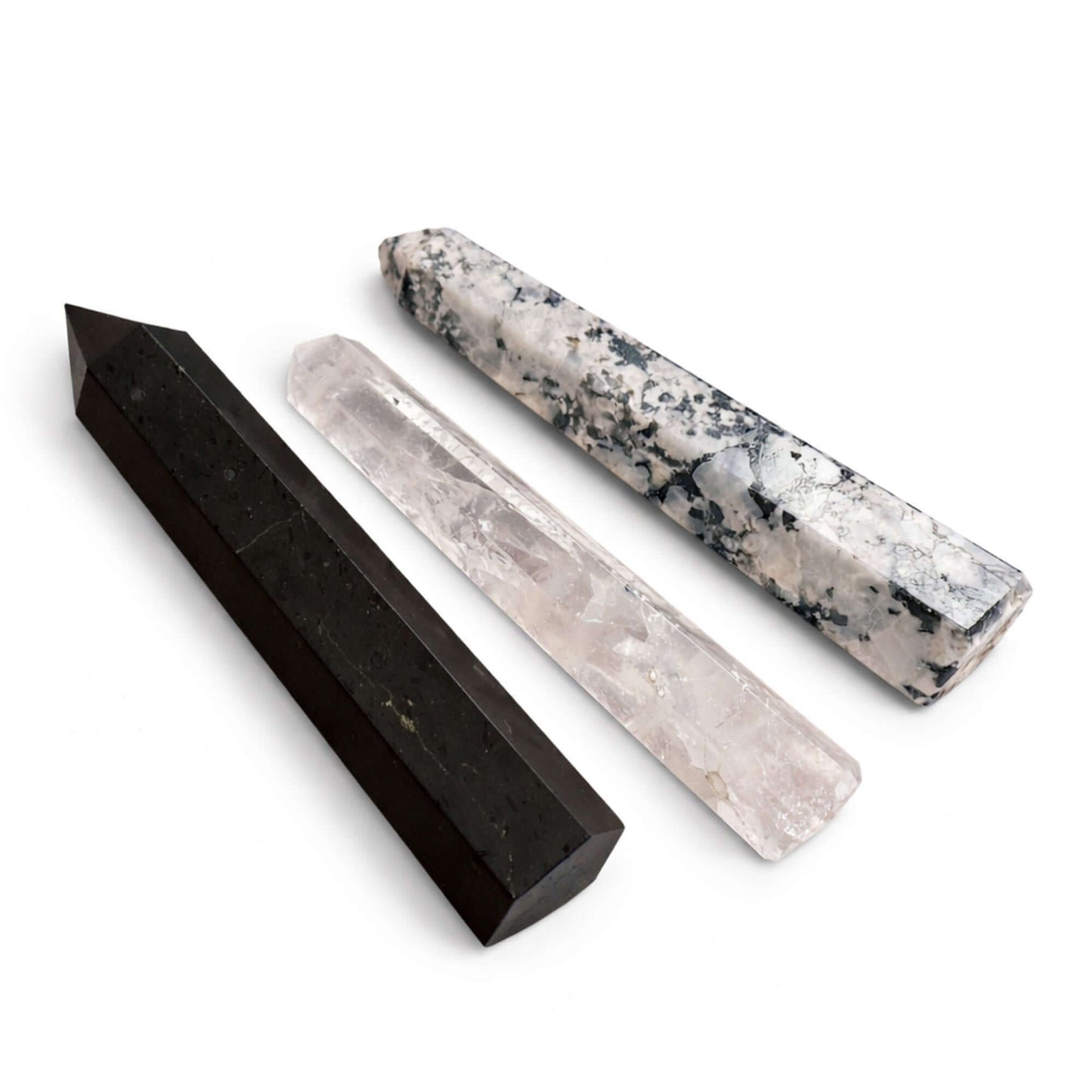 Gemstone Six Face Obelisk Poins approx 17cm - Rock Crystal