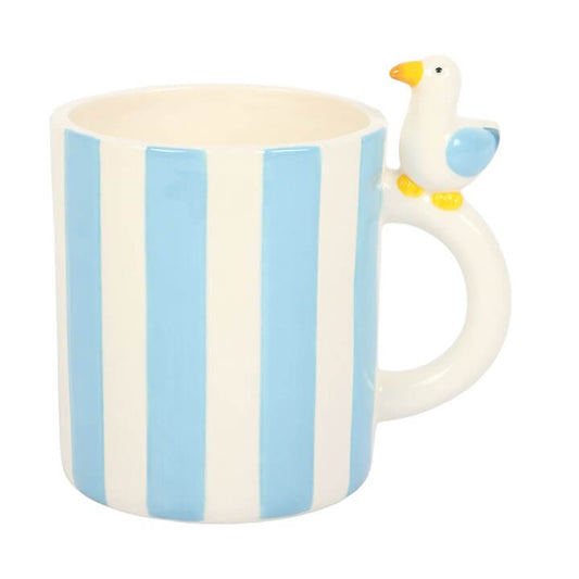 Striped Mug with Seagull N/A