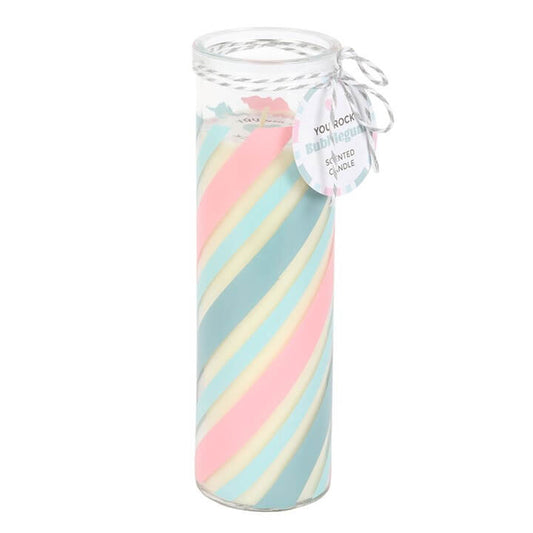 Candy Stripe Bubblegum Tube Candle N/A