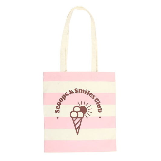 Pink Scoops & Smiles Club Polycotton Tote Bag N/A