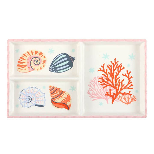 Pastel Shell and Coral Trinket Tray N/A
