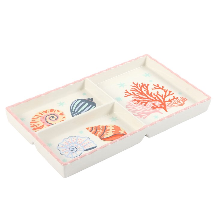 Pastel Shell and Coral Trinket Tray N/A