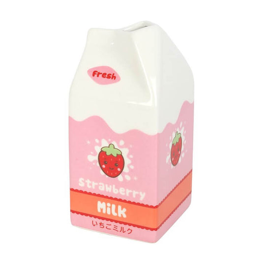 Strawberry Milk Carton Flower Vase