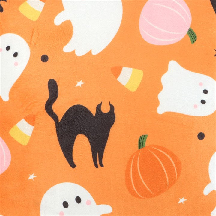 Square Sweet and Spooky Ghost Print Cushion N/A