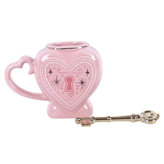 Heart Locket Mug and Key Stirrer