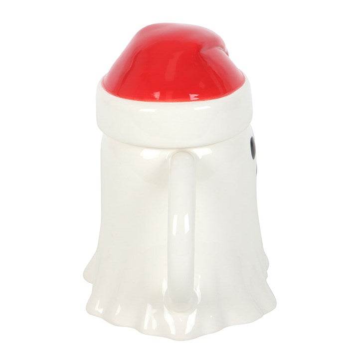 Ghost Shaped Mug with Santa Hat Lid Spooky Christmas Mug – Sociodigi-Sociodigi