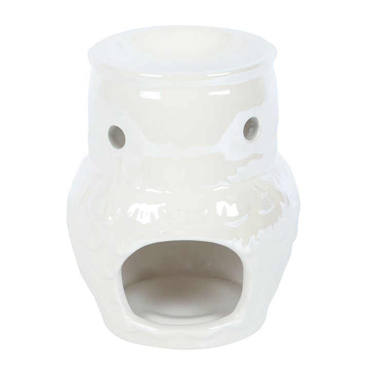 *Owl Shaped Ceramic Iridescent Oil Burner and Wax Warmer (12/24) N/A