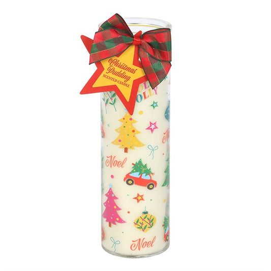 Nostalgic Christmas Print Christmas Pudding Scented Tube Candle N/A