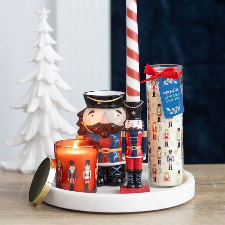 Nutcracker Print Festive Spice Tube Candle N/A