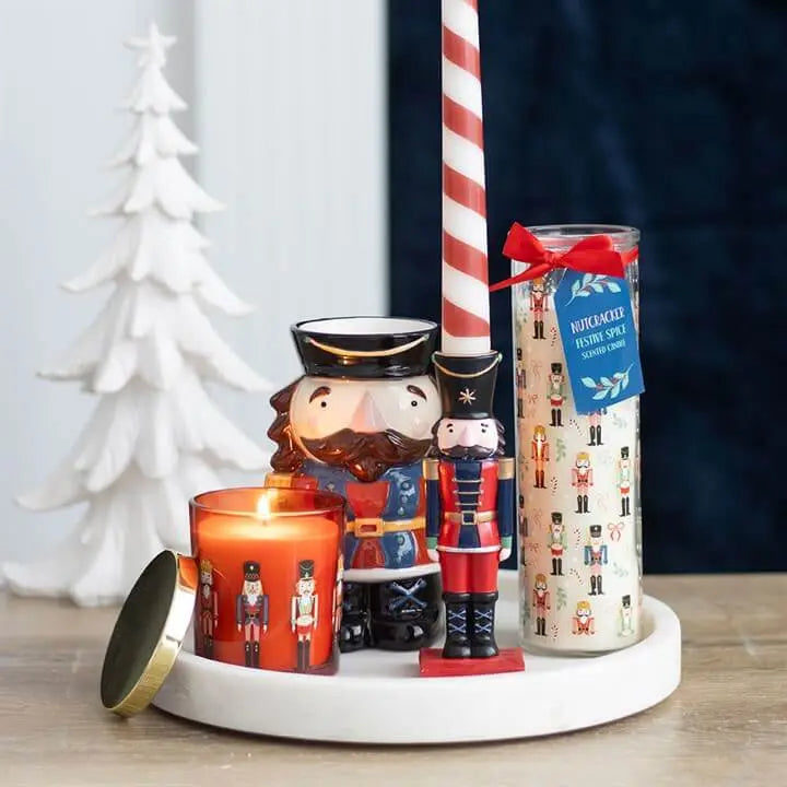 Nutcracker Print Festive Spice Tube Candle N/A