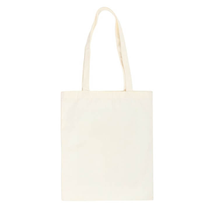 Beige tote bag on a white background