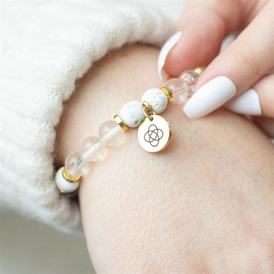 Friendship Clear Quartz Essential Oil Bracelet-Sociodigi