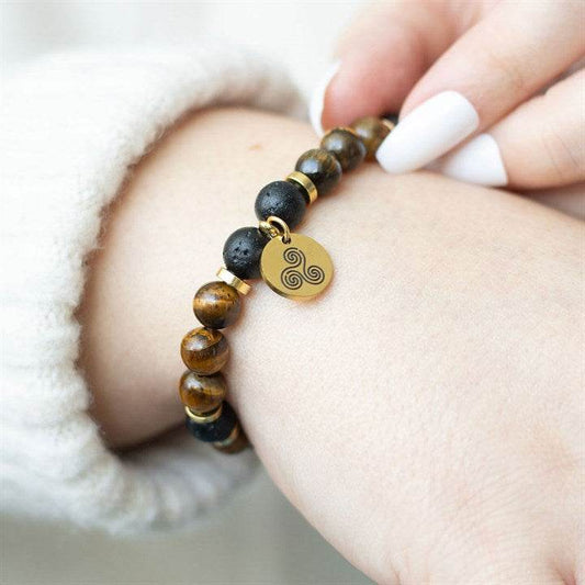 Tiger’s Eye Crystal Bracelet with Essential Oil Confidence & Strength-Sociodigi