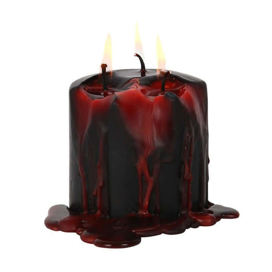 *Small Vampire Blood Wax Pillar Unscented Candle (6/24) N/A