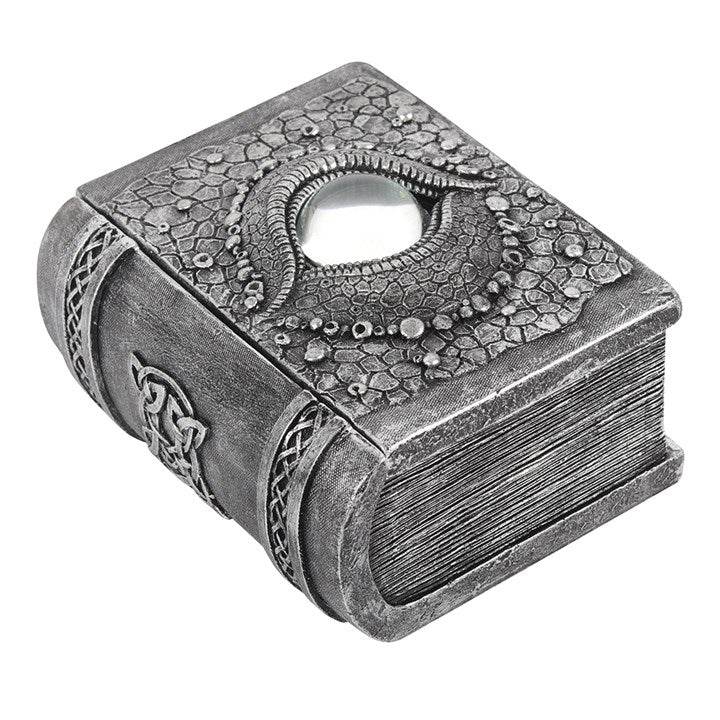 Dragon Eye Resin Storage Box – Book-Shaped Fantasy Storage for Crystals, Tarot & Keepsakes-Sociodigi