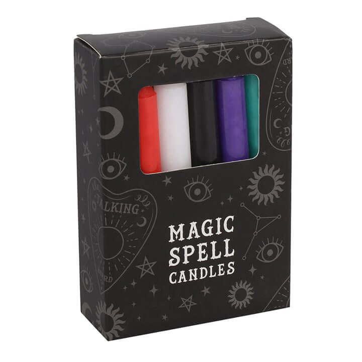 *Set of 12 Mixed Wax Spell Unscented Candles (24/48)