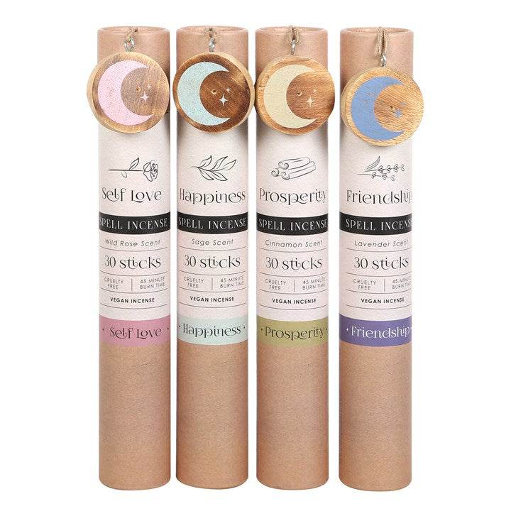 Set of 12 Herbal Magick Spell Incense Sticks with Display-Sociodigi