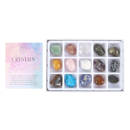 The Complete Crystal Collection Gift Set – 15 Crystal Tumblestones with Guide-Sociodigi