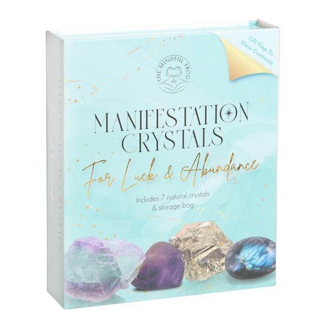 Manifestation Crystal Gift Set with 7 Natural Crystals & Travel Pouch-Sociodigi