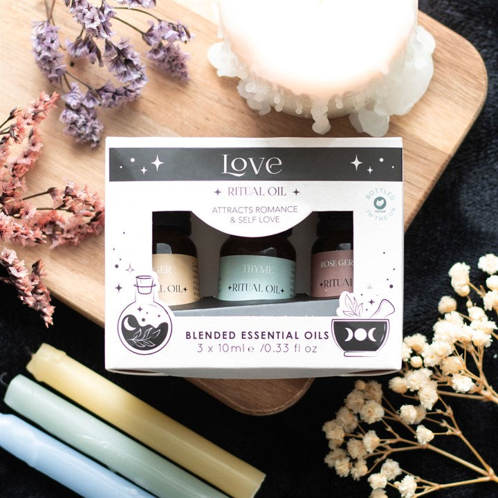 Set of 3 Love Ritual Blended Essential Oils N/A