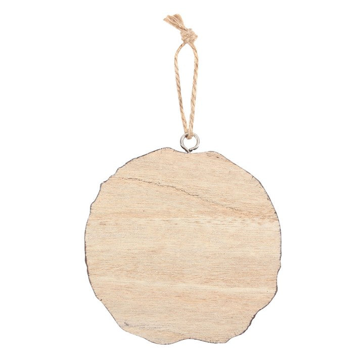 Set of 16 Winter Solstice Hanging Decorations – Pagan & Festive Wood Slice Signs-Sociodigi