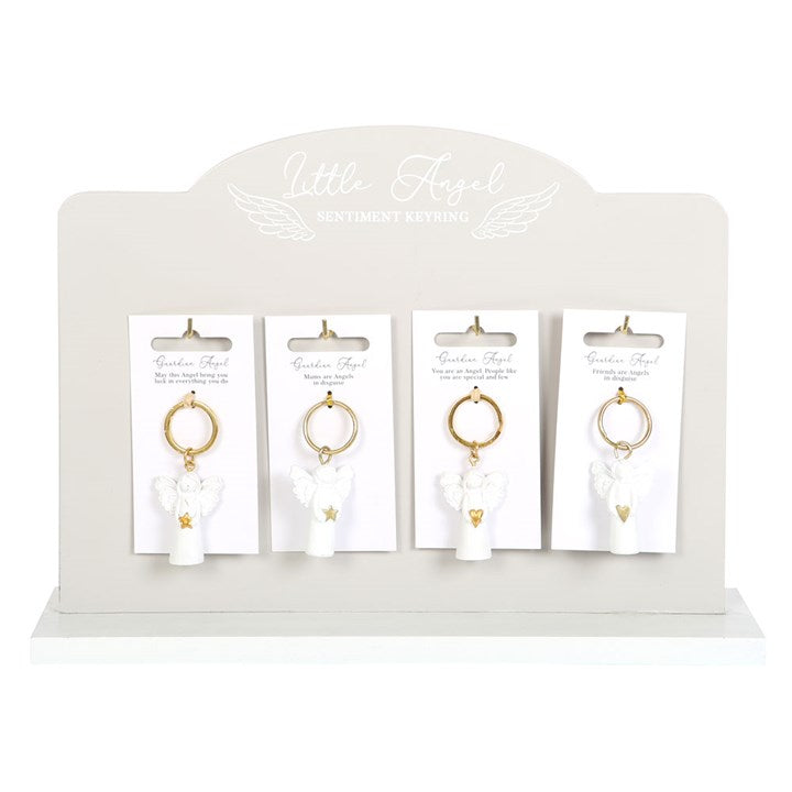 Set of 24 Guardian Angel Keyrings – Sentimental Gift Display-Sociodigi