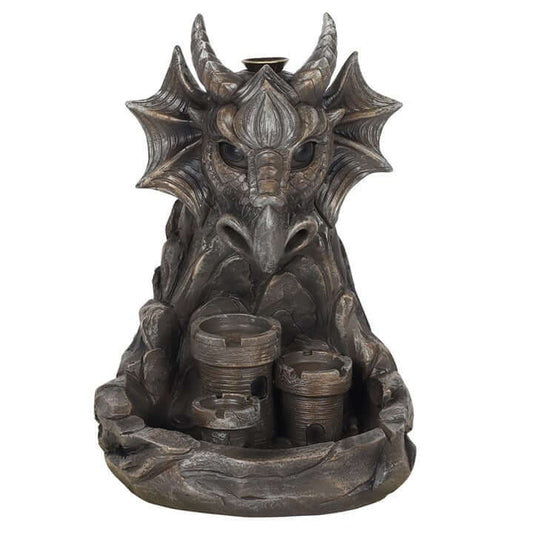 Dragon-shaped decorative item with multiple nozzles on a white background