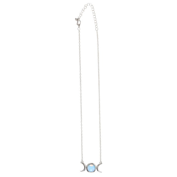 Opalite Triple Moon Necklace Card N/A