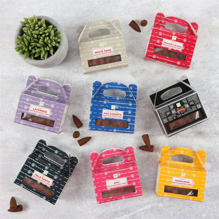 Satya Lavender Backflow Dhoop Cones – Set of 6 Packs | 144 Cones-Sociodigi