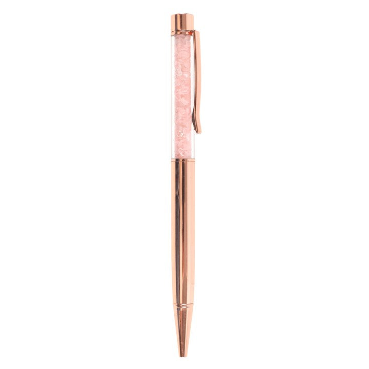The Sun Gratitude Journal with Rose Quartz Crystal Pen – Mindful Reflection Set-Sociodigi