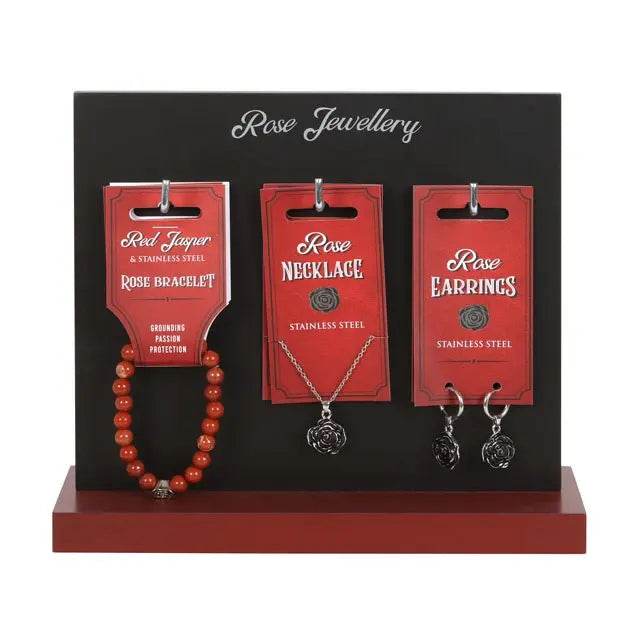 Set of 18 Rose Jewellery Pieces on Display-Sociodigi