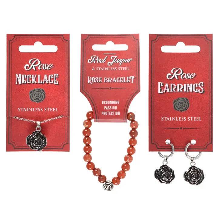 Set of 18 Rose Jewellery Pieces on Display-Sociodigi