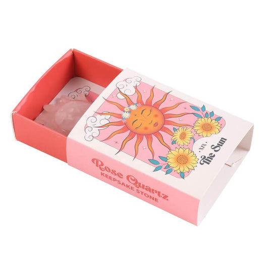 Rose Quartz Crystal Sun Keepsake Stone in a Box N/A
