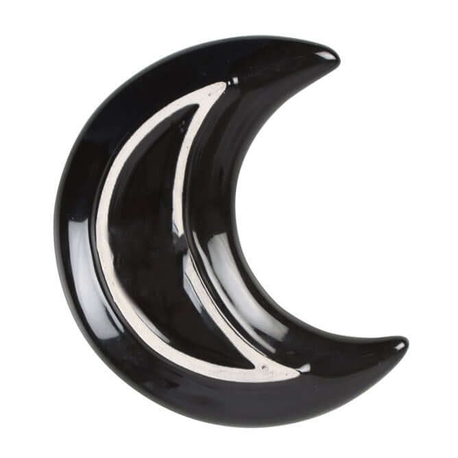 *Dark Forest Print Crescent Moon Ceramic Trinket Dish (12/24) N/A
