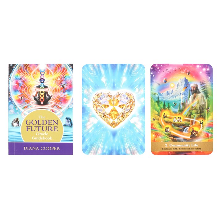 The Golden Future Oracle Cards by Diana Cooper | 44-Card Deck with Guidebook-Sociodigi