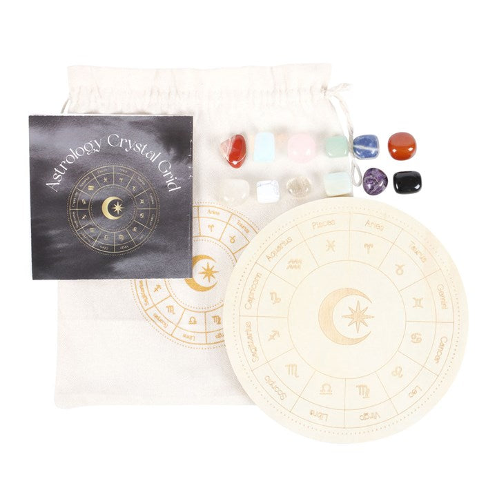 Astrology Wheel Crystal Grid Set-Sociodigi