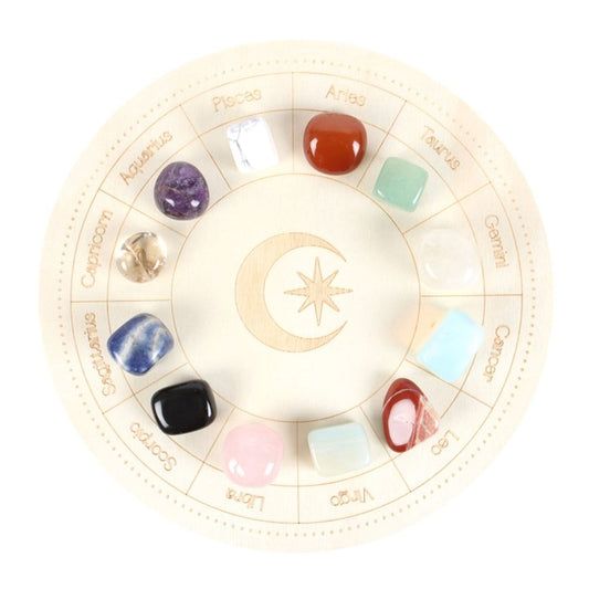 Astrology Wheel Crystal Grid Set-Sociodigi