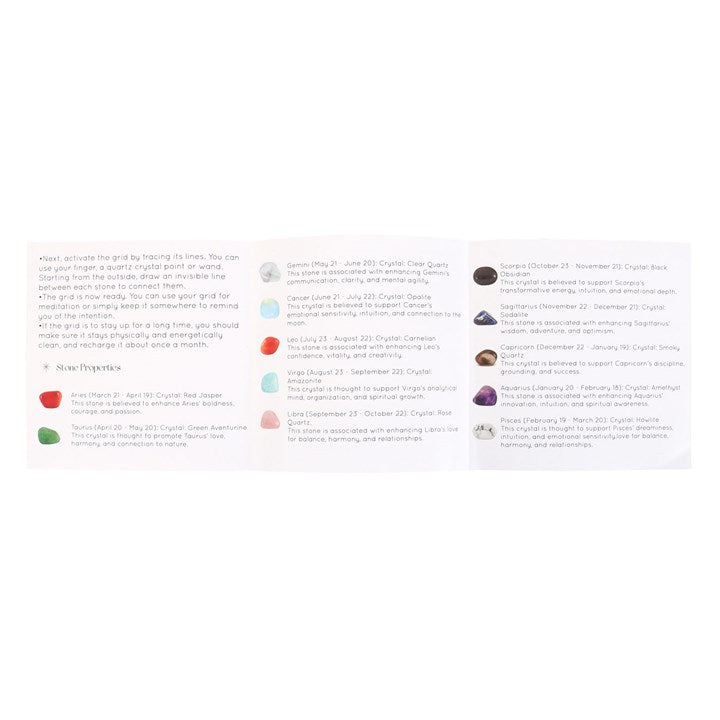 Astrology Wheel Crystal Grid Set-Sociodigi