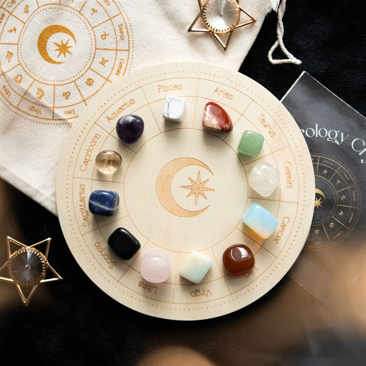 Astrology Wheel Crystal Grid Set-Sociodigi